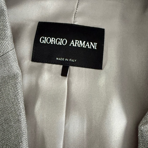 Giorgio Armani Silver Sport Coat with Blue Accent - Picture 2 of 4